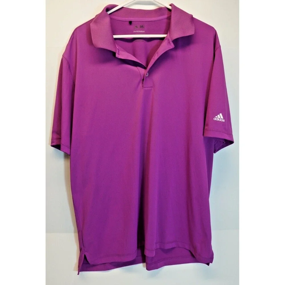 ADIDAS Puremotion Golf Polo Shirt XL Dark‎ Violet